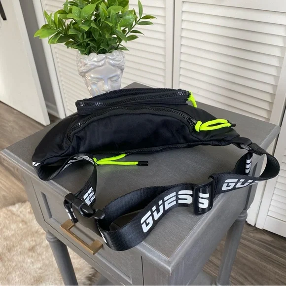 Guess Jeans Neon Denim Baseball Cap / Hat & Belt Bag / Fanny pack - Picture 6 of 7